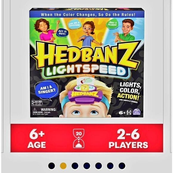 NEW IN BOX SPINMASTER  HEDBANZ LIGHTSPEED GAME - Picture 2 of 7